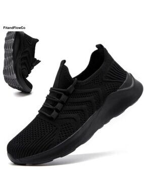 Lightweight Breathable Knit Slip-On Walking Sneakers